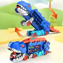 New Product Folding Dinosaur Transporter Car Competitive Game Roll To Eat Car Vehicle Racing Track With Mini Car Kid Gift Toy - vistorahub