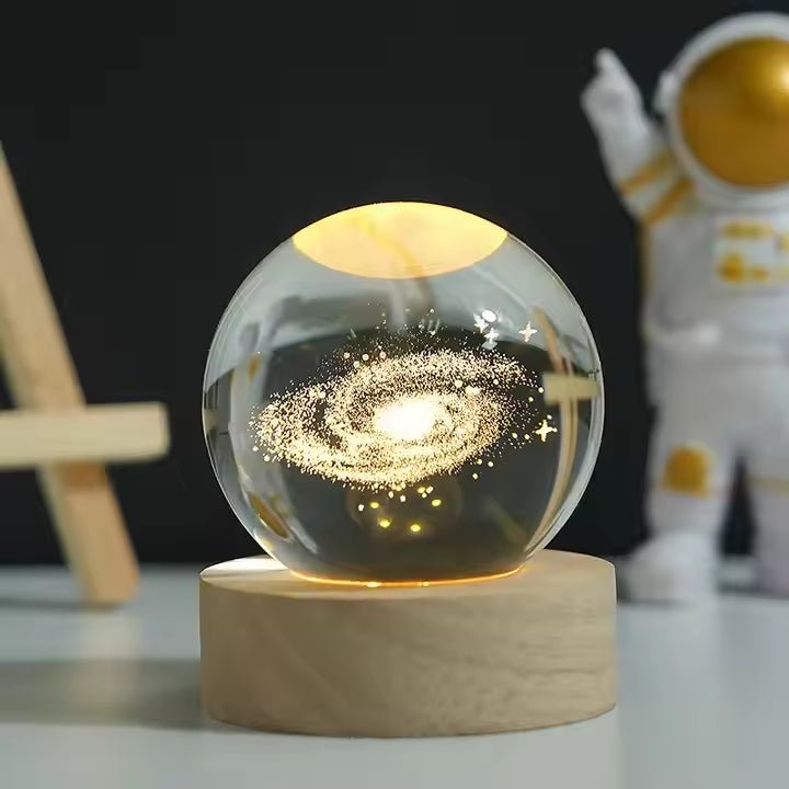 3D Crystal Ball Lamp - LED Night Light for Home & Gift - vistorahub