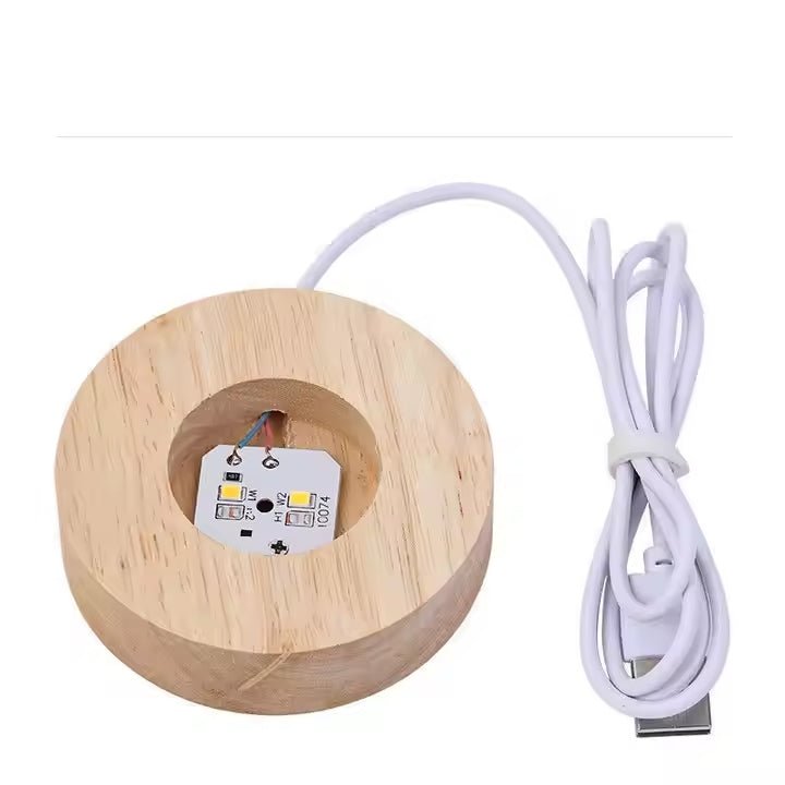3D Crystal Ball Lamp - LED Night Light for Home & Gift - vistorahub