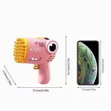 40 Hole Dinosaur Bubble Handheld Bubble Machine, Electric Bubble Gun Outdoor Wedding Party Toy(without Bubble Water) - vistorahub