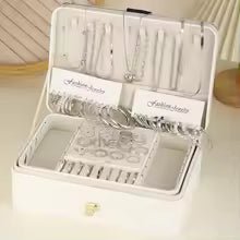 54 Pcs/Set Vintage Elegant Pearl Earrings Ring Heart Pendant Necklace Bracelet For Women Boho Daily Wear Jewelry Set Gifts 2024 - vistorahub