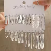 54 Pcs/Set Vintage Elegant Pearl Earrings Ring Heart Pendant Necklace Bracelet For Women Boho Daily Wear Jewelry Set Gifts 2024 - vistorahub