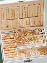 86pcs/Set Elegant Pearl Earrings Multi - Layered Necklace Ear Studs Rings 4 - In - 1 Jewelry Set For Women Daily Wear Gift (No Box) - vistorahub