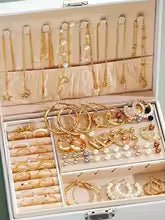 86pcs/Set Elegant Pearl Earrings Multi - Layered Necklace Ear Studs Rings 4 - In - 1 Jewelry Set For Women Daily Wear Gift (No Box) - vistorahub