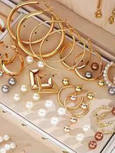 86pcs/Set Elegant Pearl Earrings Multi - Layered Necklace Ear Studs Rings 4 - In - 1 Jewelry Set For Women Daily Wear Gift (No Box) - vistorahub