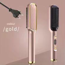 Electric Hot Comb Multifunctional Straight Hair Straightener Comb Negative Ion Anti - Scalding Styling Tool Straightening Brush - vistorahub