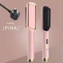 Electric Hot Comb Multifunctional Straight Hair Straightener Comb Negative Ion Anti - Scalding Styling Tool Straightening Brush - vistorahub