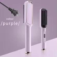 Electric Hot Comb Multifunctional Straight Hair Straightener Comb Negative Ion Anti - Scalding Styling Tool Straightening Brush - vistorahub