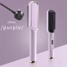 Electric Hot Comb Multifunctional Straight Hair Straightener Comb Negative Ion Anti - Scalding Styling Tool Straightening Brush - vistorahub