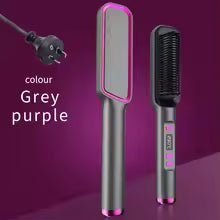 Electric Hot Comb Multifunctional Straight Hair Straightener Comb Negative Ion Anti - Scalding Styling Tool Straightening Brush - vistorahub