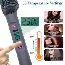 Electric Hot Comb Multifunctional Straight Hair Straightener Comb Negative Ion Anti - Scalding Styling Tool Straightening Brush - vistorahub