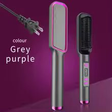 Electric Hot Comb Multifunctional Straight Hair Straightener Comb Negative Ion Anti - Scalding Styling Tool Straightening Brush - vistorahub