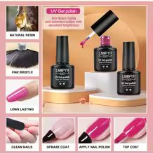 Gel Nail Polish Kit With UV Nail Lamp Electric Nail Drill Machine Soak OFF Gel Nail Kit Base&Top Coat Gel Polish Nail Tool Set - vistorahub