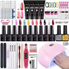 Gel Nail Polish Kit With UV Nail Lamp Electric Nail Drill Machine Soak OFF Gel Nail Kit Base&Top Coat Gel Polish Nail Tool Set - vistorahub