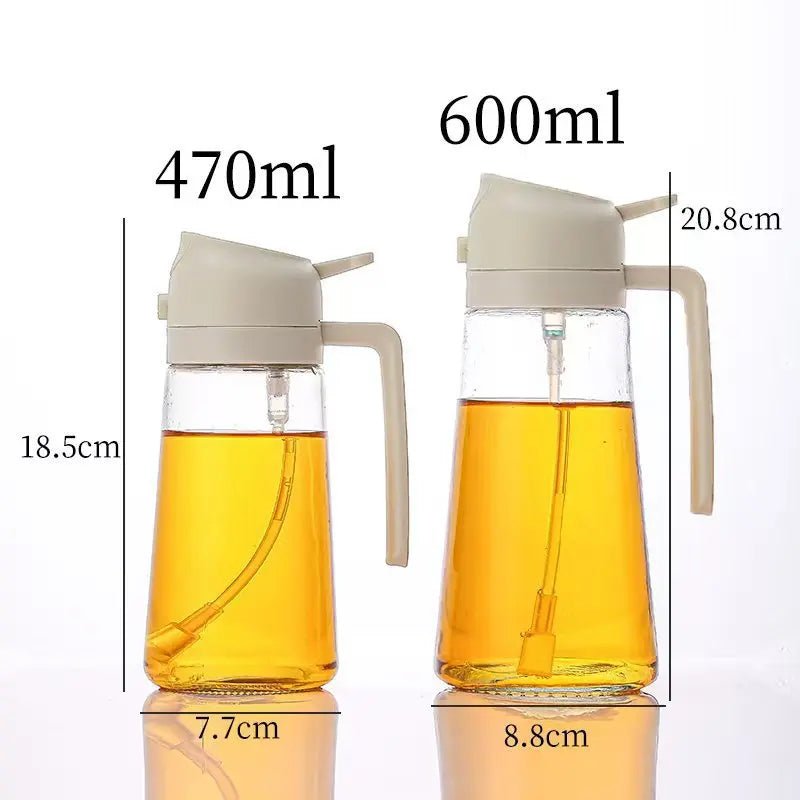 Kitchen Oil Spray Bottle Large Capacity Glass Oil Dispenser Dual - Use for Spraying Pouring Compatible with Olive Oil Soy Sauce - vistorahub