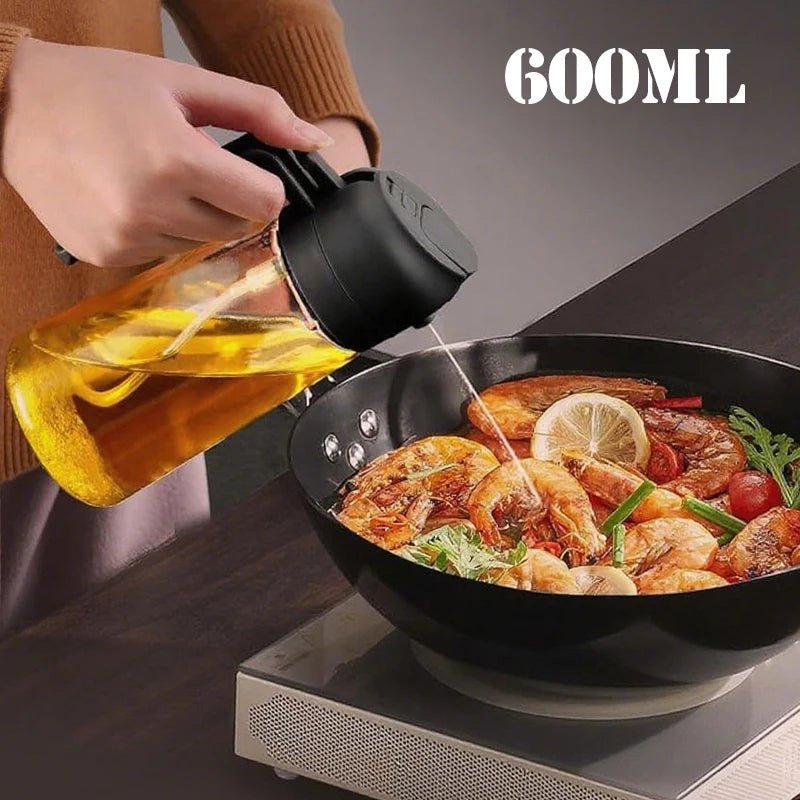 Kitchen Oil Spray Bottle Large Capacity Glass Oil Dispenser Dual - Use for Spraying Pouring Compatible with Olive Oil Soy Sauce - vistorahub