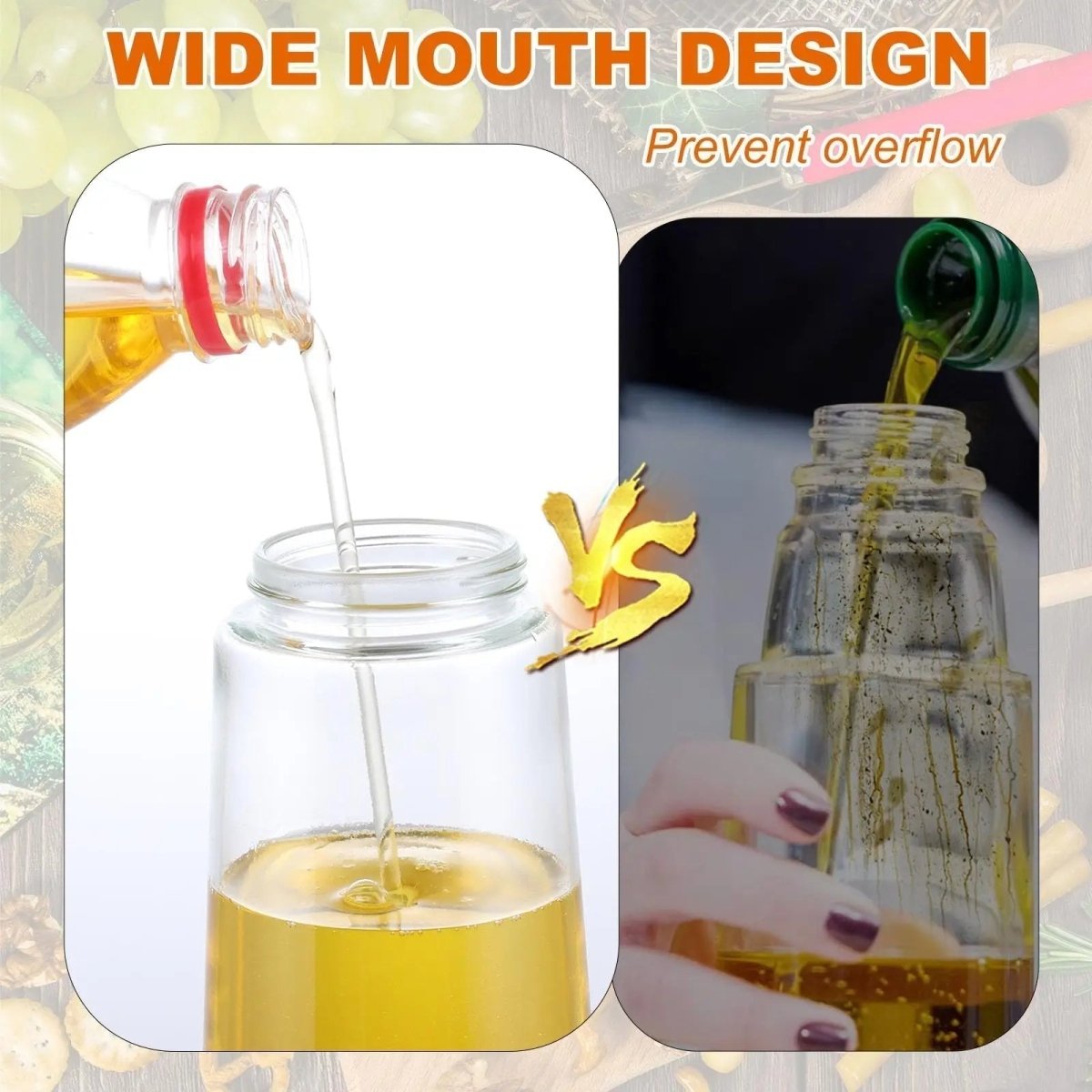 Kitchen Oil Spray Bottle Large Capacity Glass Oil Dispenser Dual - Use for Spraying Pouring Compatible with Olive Oil Soy Sauce - vistorahub