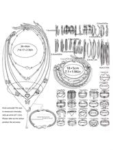New 57 Pcs/Set Fashion Jewelry Sets For Women Metal Wide Face Earrings Necklaces Bracelets Ankles Rings Combinations Set Jewelry - vistorahub