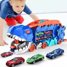 New Product Folding Dinosaur Transporter Car Competitive Game Roll To Eat Car Vehicle Racing Track With Mini Car Kid Gift Toy - vistorahub