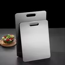 Stainless Steel Thickened Cutting Board Antibacterial Mildew - proof Kneading Dough Board Kitchen Fruit vegetable Cutting Board - vistorahub